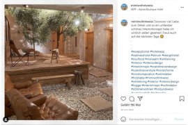 Auf Instagram wird das schöne Interieur des Hotel Sepp von der Userin mimiwohntweiss hervorgehoben