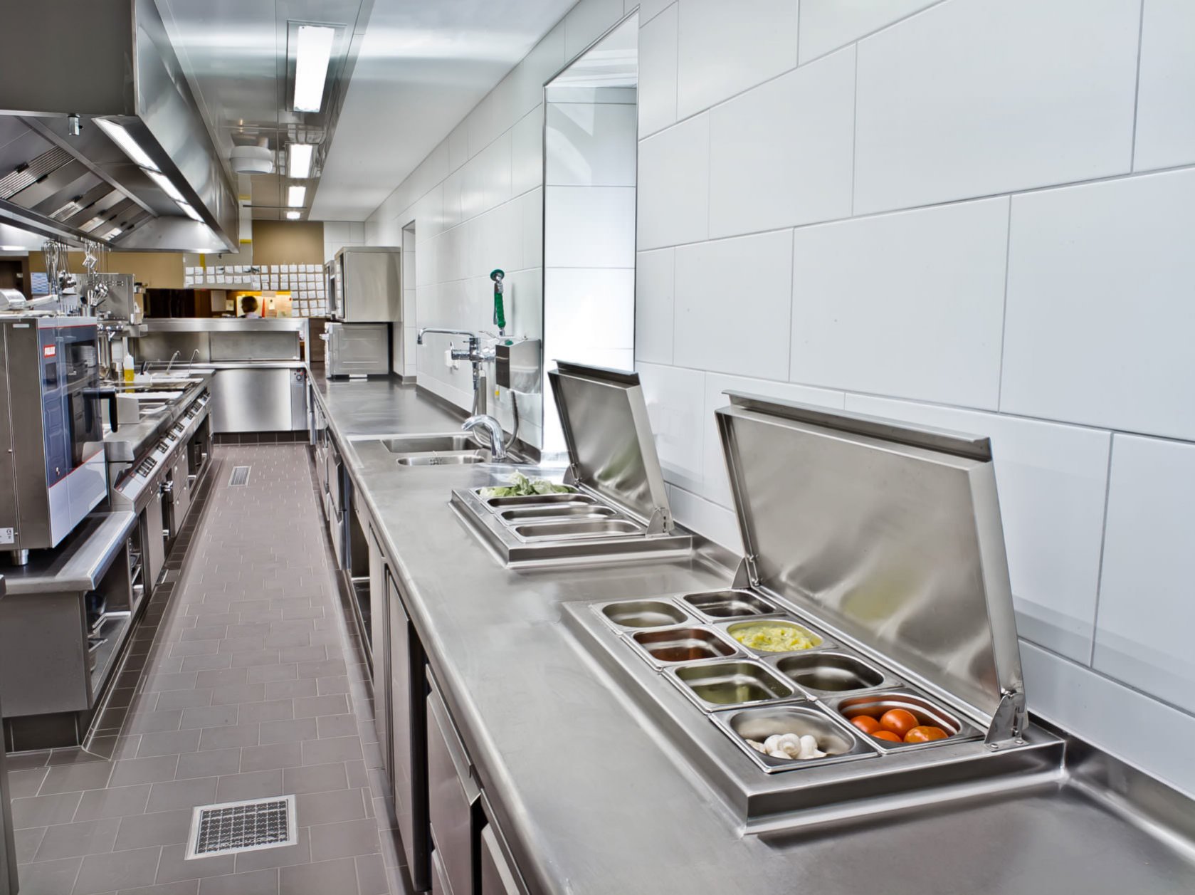 Professional kitchen from gastro total