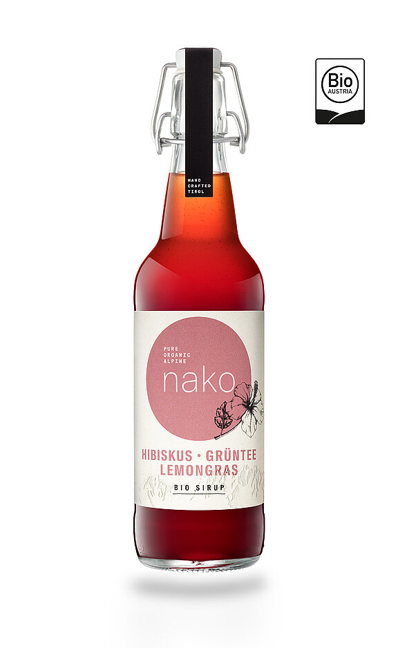 Hibiskus Grüntee Lemongrass Bio-Sirup Hibiskus Grüntee Lemongrass Bio-Sirup