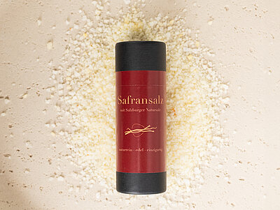 Safran Salz mit Salzburger Natursalz