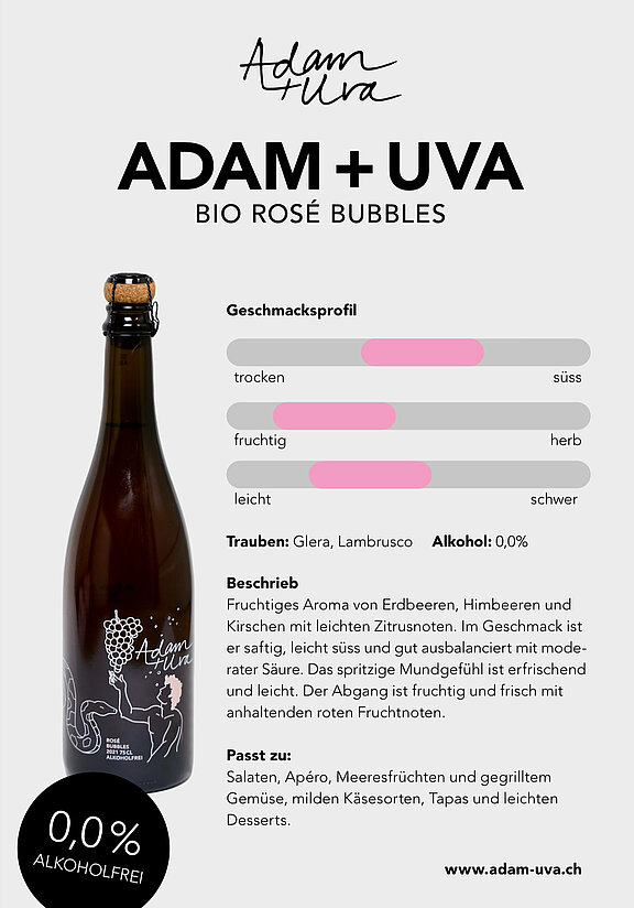ADAM+UVA BIO ROSÉ BUBBLES