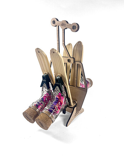 Après-Allstars® Gondel – der stylische Miniski-Aussteller für die Gastro