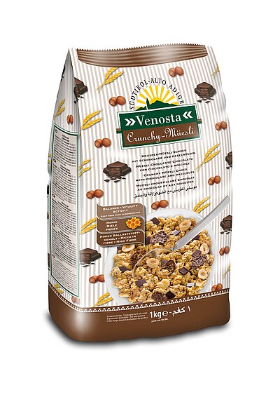Venosta Knusper Müesli Schoko Haselnuß/Crunchy Müesli Chocolate Hazelnuts 8x1000g