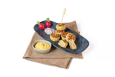 Chicken meatballs, cooked