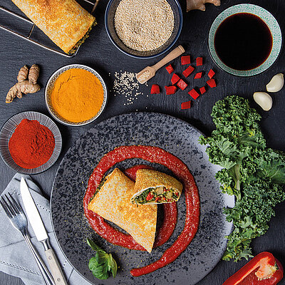 Quinoa-Grünkohl-Strudel