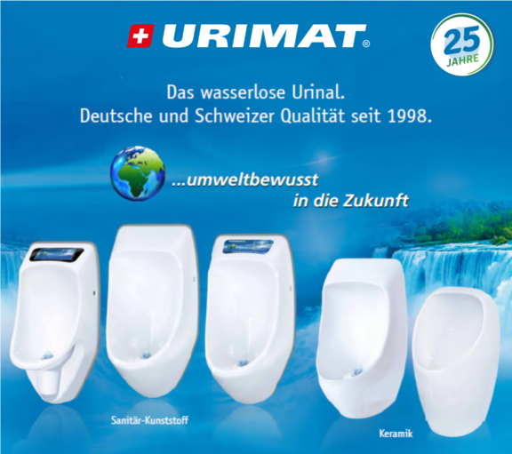 URIMAT, wasserlose Urinale