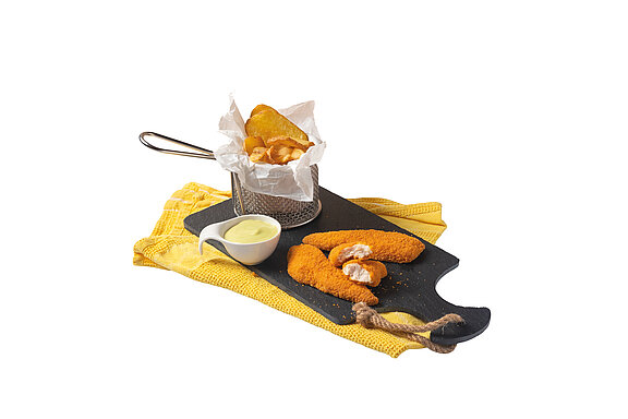 Crunchy Chicken Fingers gegart Crunchy Chicken Fingers gegart