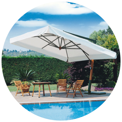 Side-pole parasols up to 4.00 m