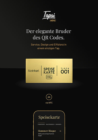 Tapsi Touchpoints: Zugriffspunkte (für digitale Speisekarten)