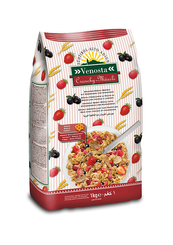 Venosta Knusper Müesli Beeren/Crunchy Müesli Berry 8 x 1000g