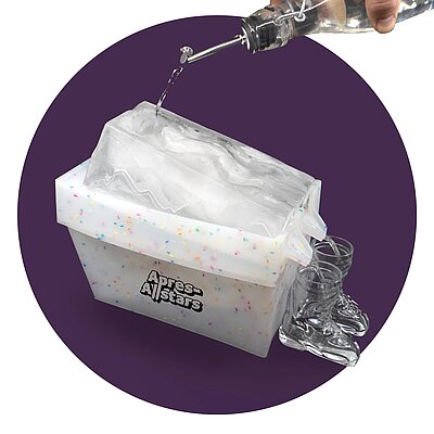 Après-Allstars® Shot-Slope-Slalom – die coolste Eisrutsche der Gastro