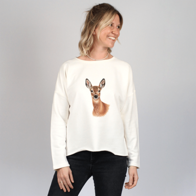 Damen Oversize Sweater - Reh