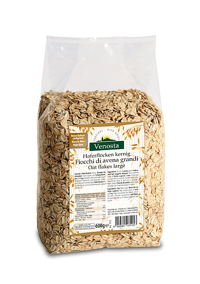Venosta Haferflocken Großblatt/Oatflakes regular 8 x 600g