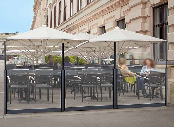 Windschutz-Systeme | perfekter Schutz für Gastronomie-Terrassen