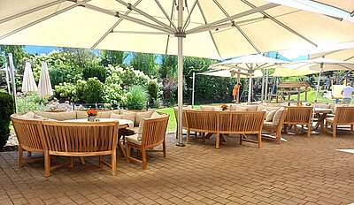 Lounge rund aus A- Teakholz