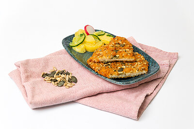 Chicken breast fillet pumpkin seeds