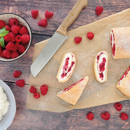 Quark-Himbeer-Strudel